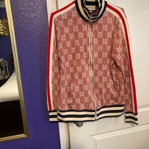 Gucci Red and White GG Logo Jacket
